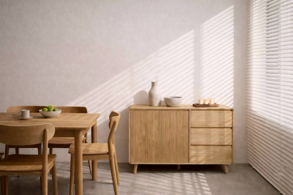 北歐風實木收納櫃