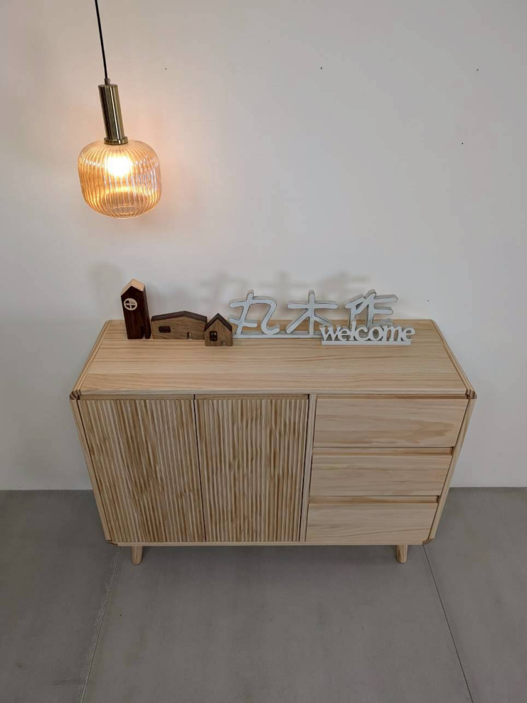 北歐風實木收納櫃