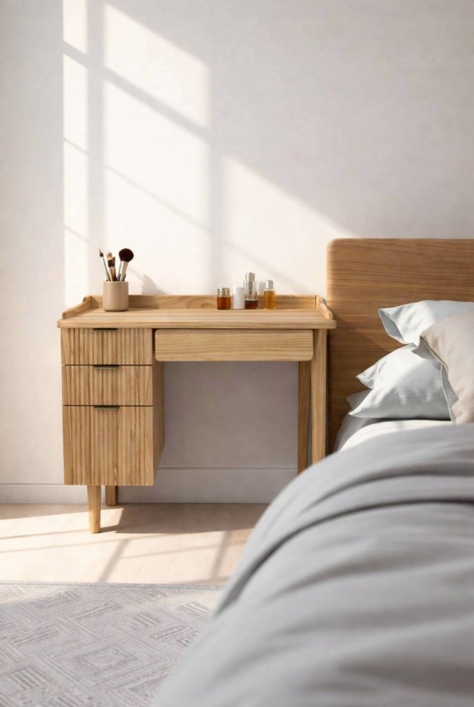 好圓實木化妝桌