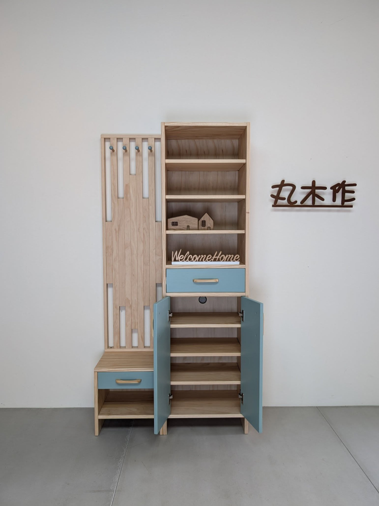 實木玄關收納櫃