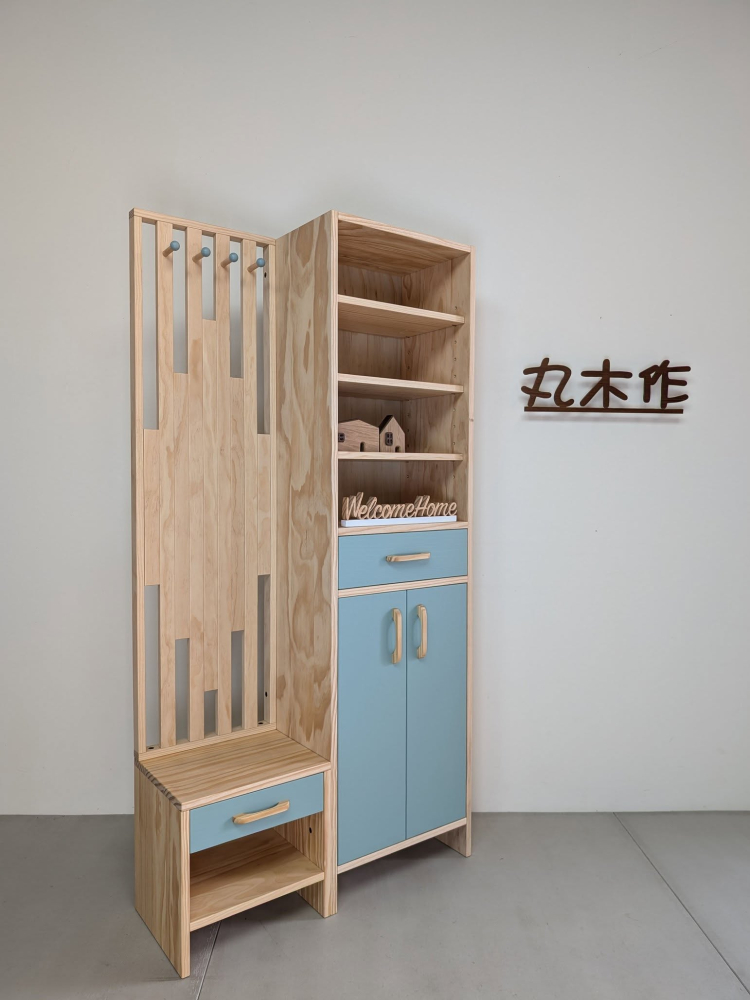 實木玄關收納櫃