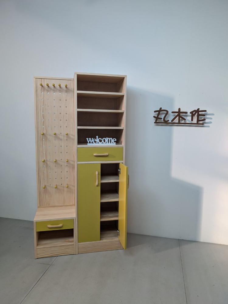 客製實木玄關收納櫃--03